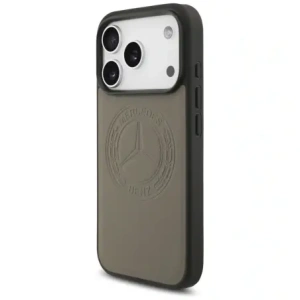 Etui Mercedes Leather Vintage Logo MagSafe do Apple iPhone 17 Pro taupe