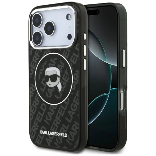 Etui Karl Lagerfeld IML Karl Head Logo MagSafe do Apple iPhone 17 Pro Max czarny