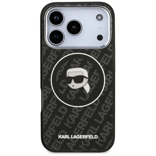 Etui Karl Lagerfeld IML Karl Head Logo MagSafe do Apple iPhone 17 Pro Max czarny