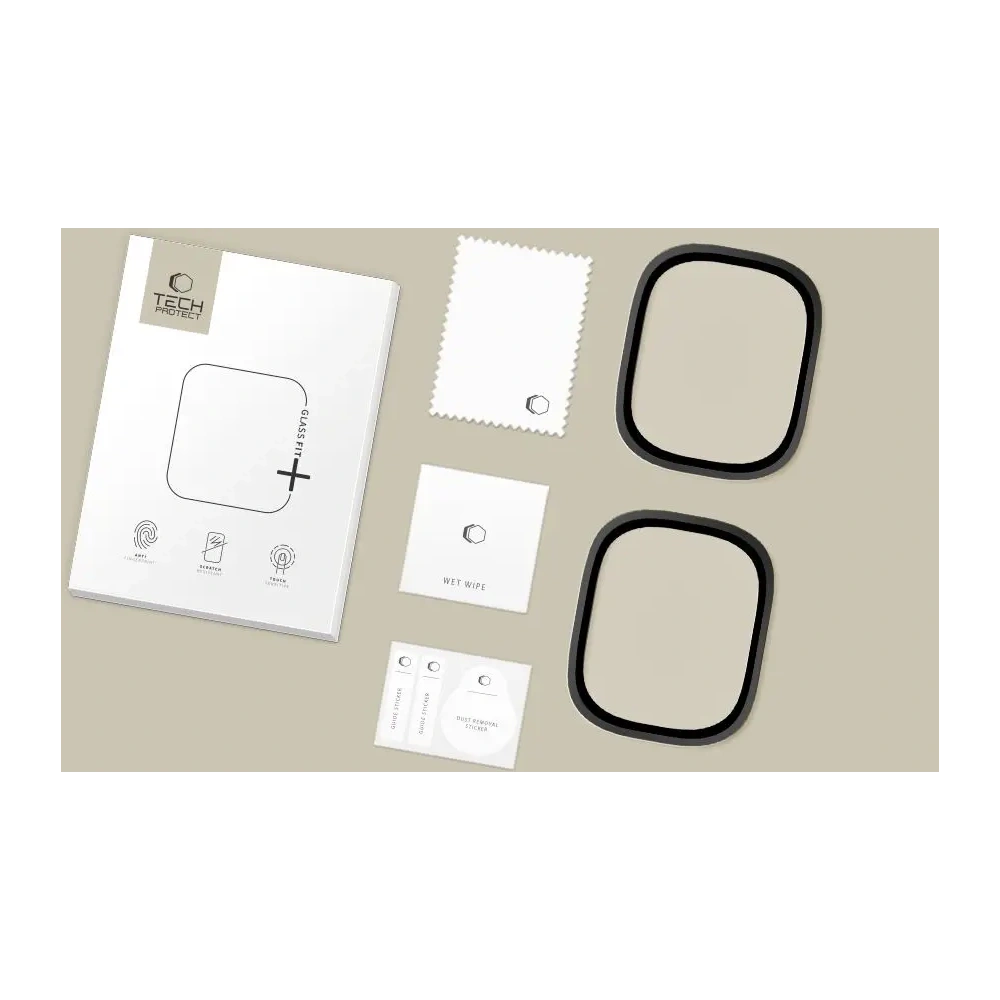 Szkło hartowane Tech-Protect Glass Ring do Apple Watch Ultra 1 / 2 49mm Black [2 PACK]