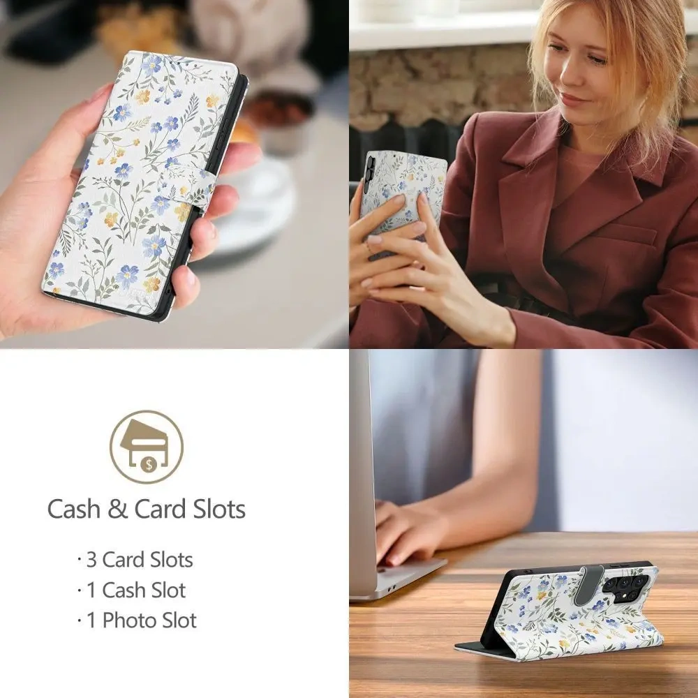 Etui z klapką Tech-Protect Wallet do Samsung Galaxy A26 5G / A17 4G / 5G Spring Flowers