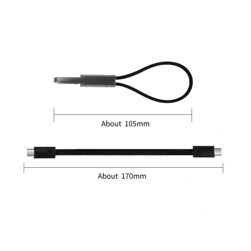 Kabel Tech-Protect Ultraboost DNA Keychain USB-C / USB-C Cable PD 60W / 3A Iron Grey