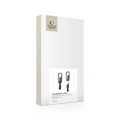Kabel Tech-Protect Ultraboost DNA Keychain USB-C / USB-C Cable PD 60W / 3A Iron Grey