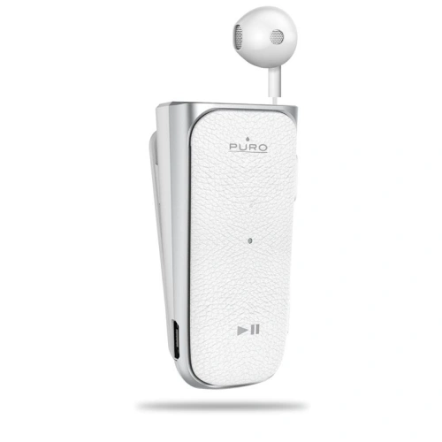 Kup Vytahovací Bluetooth sluchátka PURO Pod Rollup s klipem (bílá) - PUR034WHT - {ean13} - Sklep Home Screen