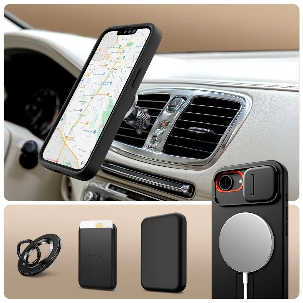 Etui Tech-Protect Kevlar Aura MagSafe do Apple iPhone 16e Black