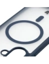 Etui z pierścieniem magnetycznym Bizon Case MatteO do Apple iPhone 17 przydymione-granatowe