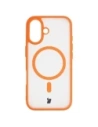 Etui z pierścieniem magnetycznym Bizon Case MatteO do Apple iPhone 17 przydymione-pomarańczowe
