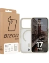 Etui z pierścieniem magnetycznym Bizon Case MatteO do Apple iPhone 17 Pro przydymione-beżowe