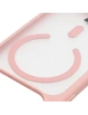 Etui z pierścieniem magnetycznym Bizon Case MatteO do Apple iPhone 17 Pro przydymione-jasnoróżowe