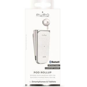 Kup Kihúzható PURO Pod Rollup Bluetooth fülhallgató klipszel (fehér) - PUR034WHT - {ean13} - Sklep Home Screen