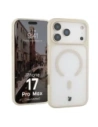 Etui z pierścieniem magnetycznym Bizon Case MatteO do Apple iPhone 17 Pro Max przydymione-beżowe