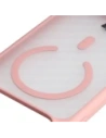 Etui z pierścieniem magnetycznym Bizon Case MatteO do Apple iPhone 17 Pro Max przydymione-jasnoróżowe