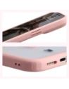 Etui z pierścieniem magnetycznym Bizon Case MatteO do Apple iPhone 17 Pro Max przydymione-jasnoróżowe