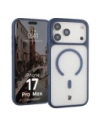 Etui z pierścieniem magnetycznym Bizon Case MatteO do Apple iPhone 17 Pro Max przydymione-granatowe