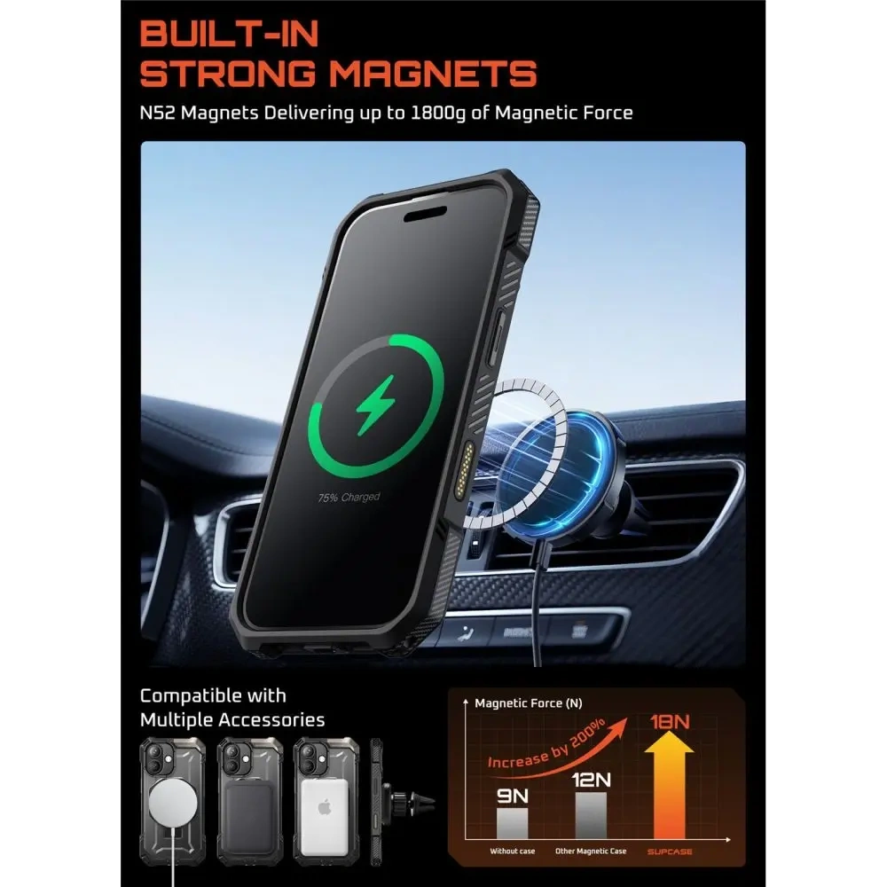 Etui Supcase Unicorn Beetle Grip Mag MagSafe do Apple iPhone 17 Black