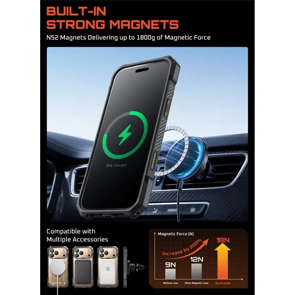 Etui Supcase Unicorn Beetle Grip Mag MagSafe do Apple iPhone 17 Pro Desert Gold