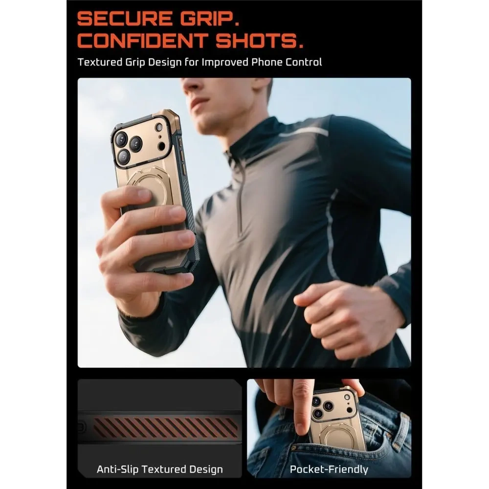 Etui Supcase Unicorn Beetle Grip Mag MagSafe do Apple iPhone 17 Pro Desert Gold