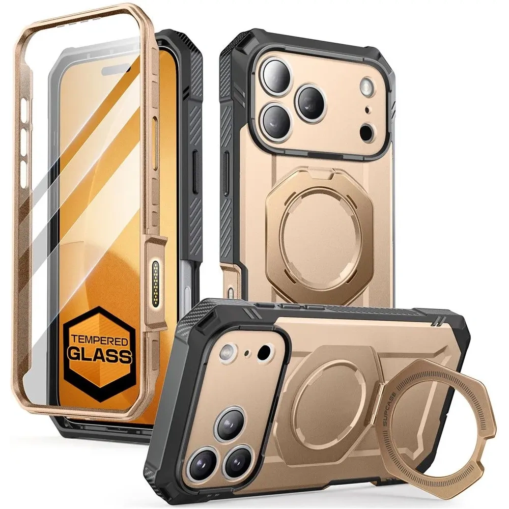 Etui Supcase Unicorn Beetle Grip Pro Mag MagSafe do Apple iPhone 17 Pro Desert Gold