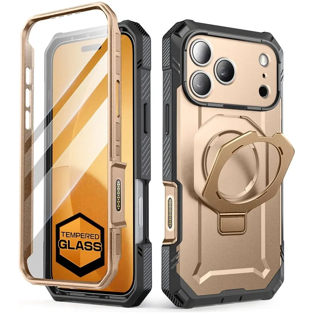 Etui Supcase Unicorn Beetle Grip Pro Mag MagSafe do Apple iPhone 17 Pro Desert Gold