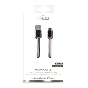PURO micro USB to USB Cable, 1A, 1m (black)