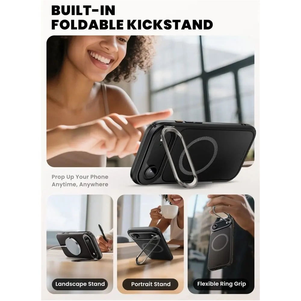 Etui Supcase IBLSN Ares Flip Mag MagSafe do Apple iPhone Air Black