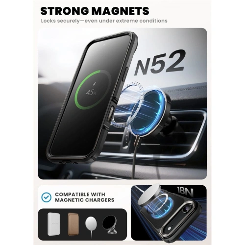 Etui Supcase IBLSN Ares Flip Mag MagSafe do Apple iPhone 17 Air Black