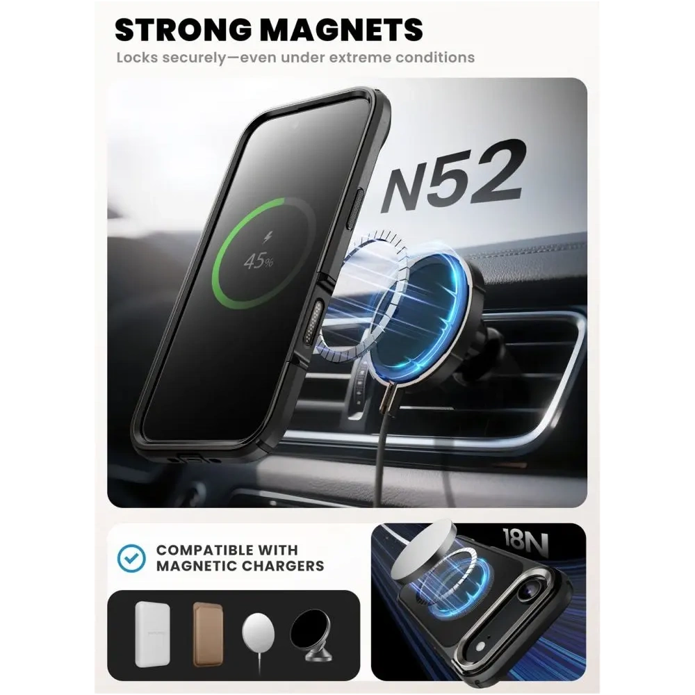 Etui Supcase IBLSN Ares Flip Mag MagSafe do Apple iPhone Air Black