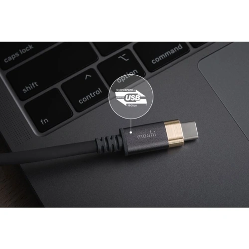 Buy Moshi USB-C Monitor Cable (USB Type-C), 1 m (Gray/Gold) - MOSH007GRYGLD - {ean13} - Home Screen Store Europe