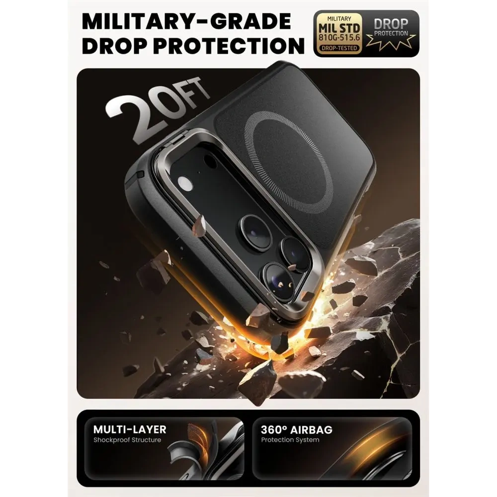 Etui Supcase IBLSN Ares Flip Mag MagSafe do Apple iPhone 17 Pro Max Black