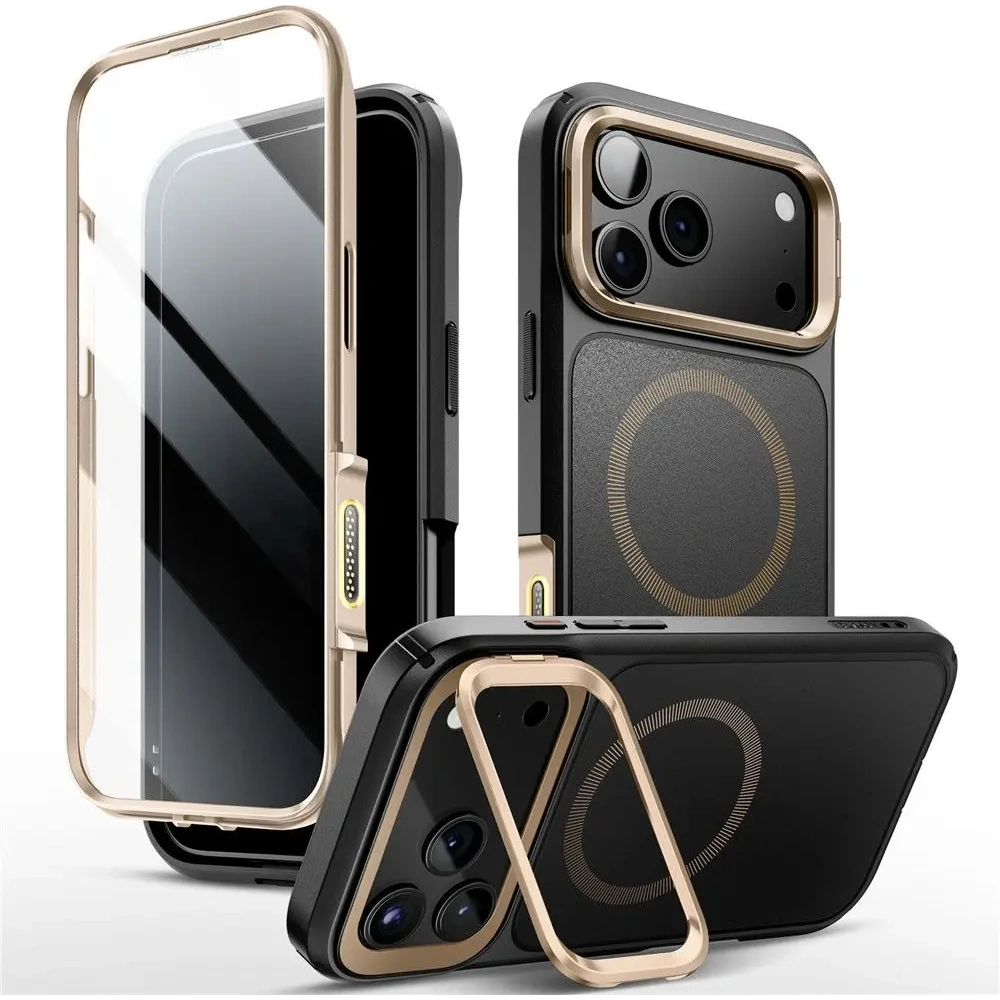 Etui Supcase IBLSN Ares Flip Mag MagSafe do Apple iPhone 17 Pro Max Desert Gold