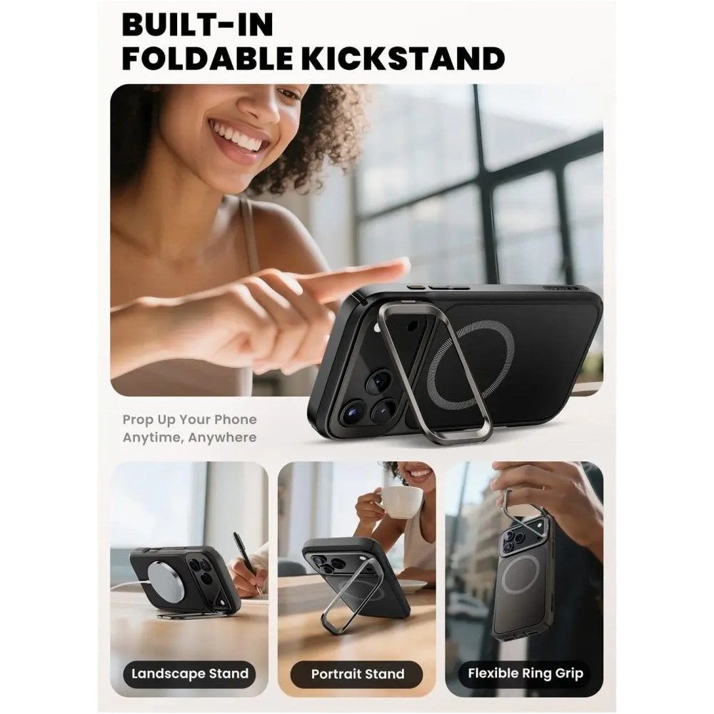 Etui Supcase IBLSN Ares Flip Mag MagSafe do Apple iPhone 17 Pro Max Black