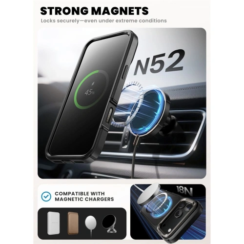 Etui Supcase IBLSN Ares Flip Mag MagSafe do Apple iPhone 17 Pro Max Black
