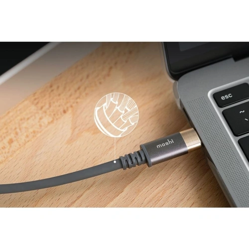 Buy Moshi USB-C Monitor Cable (USB Type-C), 1 m (Gray/Gold) - MOSH007GRYGLD - {ean13} - Home Screen Store Europe