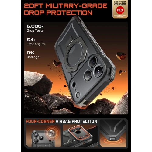 Etui Supcase Unicorn Beetle Grip Mag MagSafe do Apple iPhone 17 Pro Max Grey