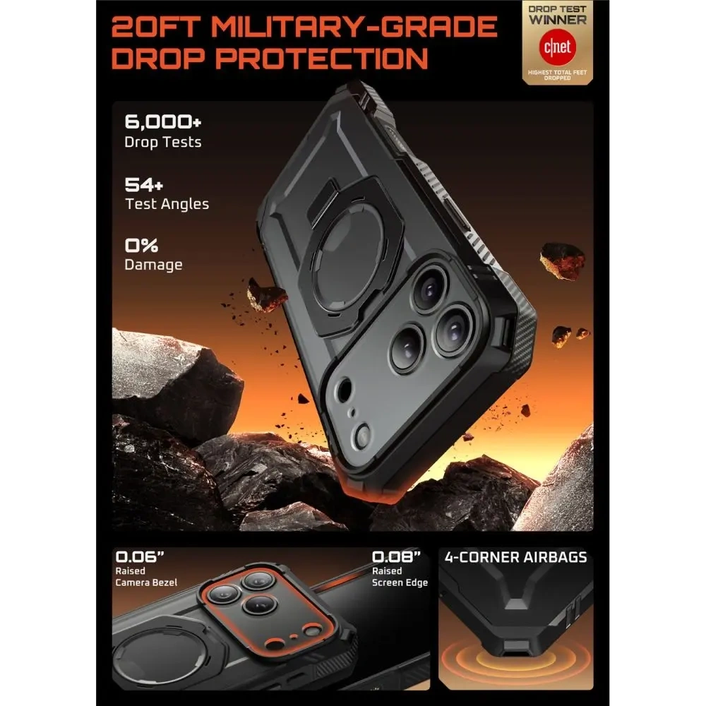 Etui Supcase Unicorn Beetle Grip Pro Mag MagSafe do Apple iPhone 17 Pro Max Black