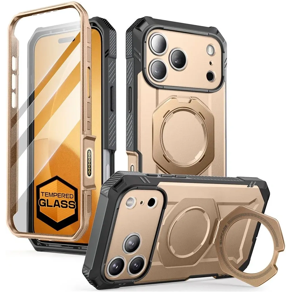 Etui Supcase Unicorn Beetle Grip Pro Mag MagSafe do Apple iPhone 17 Pro Max Desert Gold
