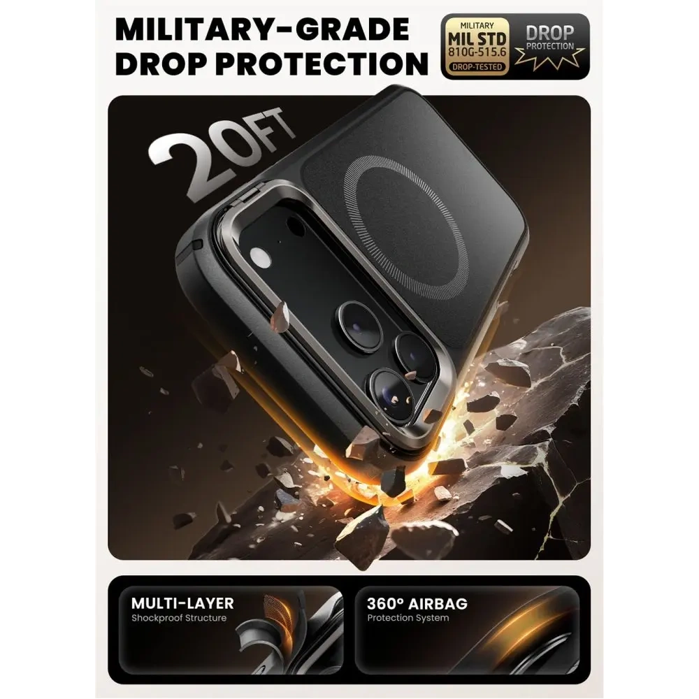 Etui Supcase IBLSN Ares Flip Mag MagSafe do Apple iPhone 17 Pro Black