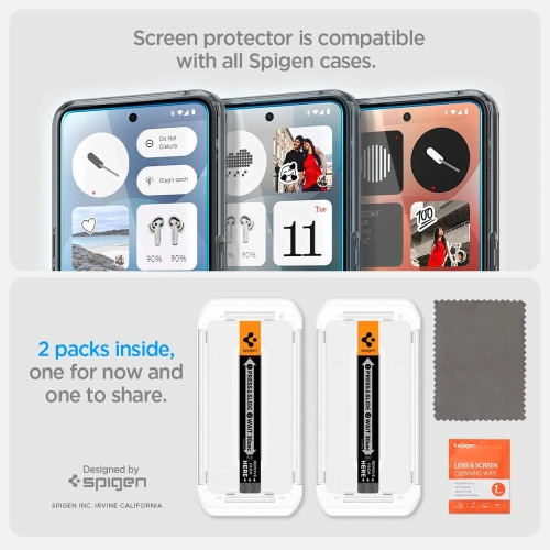 Szkło hartowane Spigen Glas.tr ez Fit do Nothing Phone 3 Clear [2 PACK]