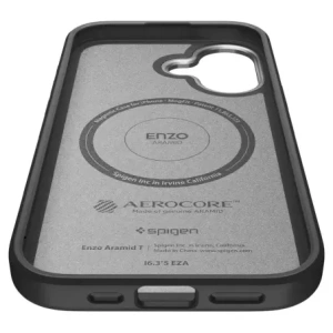 Etui Spigen Enzo Aramid T Mag MagSafe do Apple iPhone 17 Black/silver