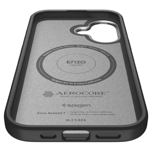 Etui Spigen Enzo Aramid T Mag MagSafe do Apple iPhone 17 Black/silver