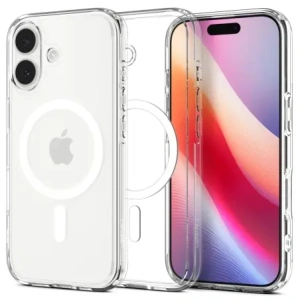 Etui Spigen Ultra Hybrid Mag MagSafe do Apple iPhone 17 Clear/white