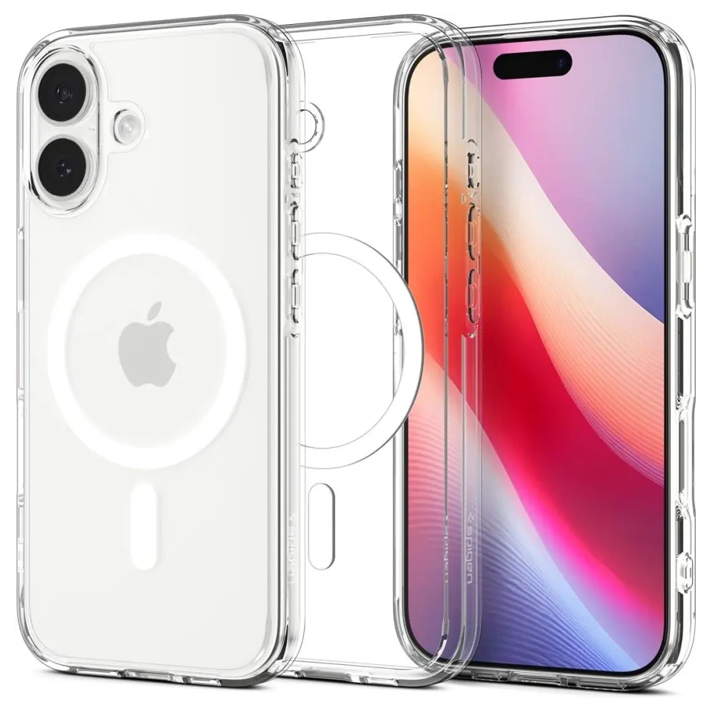 Etui Spigen Ultra Hybrid Mag MagSafe do Apple iPhone 17 Clear/white