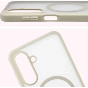 Etui z pierścieniem magnetycznym Bizon Case MatteO do Samsung Galaxy A17 5G przydymione-beżowe