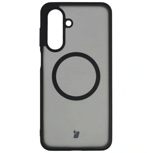 Etui z pierścieniem magnetycznym Bizon Case MatteO do Samsung Galaxy A17 5G przydymione-czarne