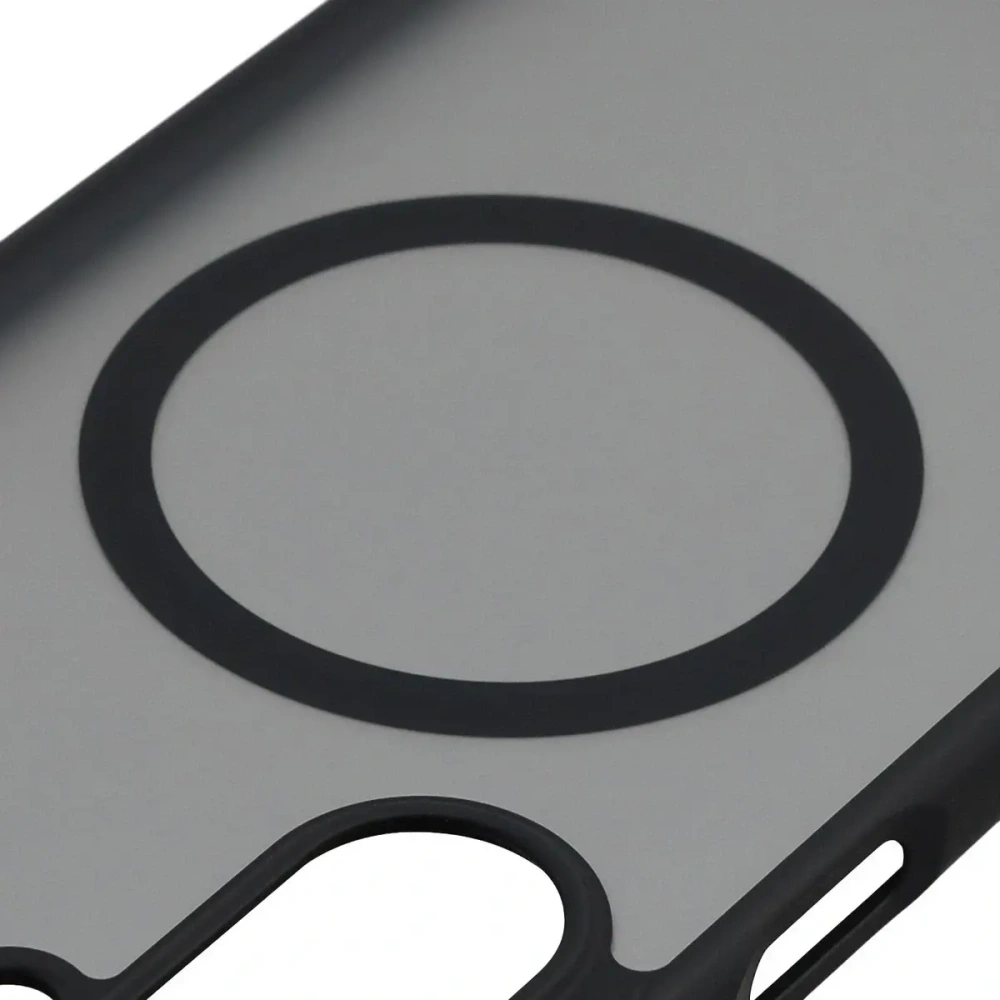 Etui z pierścieniem magnetycznym Bizon Case MatteO do Samsung Galaxy A17 5G przydymione-czarne