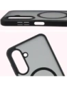 Etui z pierścieniem magnetycznym Bizon Case MatteO do Samsung Galaxy A17 5G przydymione-czarne