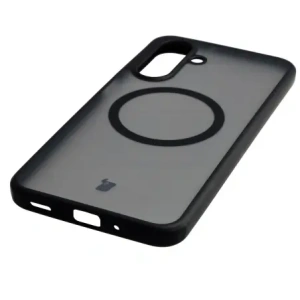 Etui z pierścieniem magnetycznym Bizon Case MatteO do Samsung Galaxy A17 5G przydymione-czarne