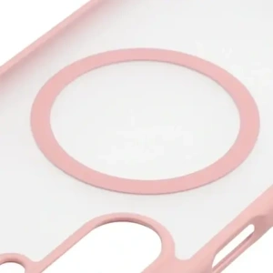 Etui z pierścieniem magnetycznym Bizon Case MatteO do Samsung Galaxy A17 5G przydymione-jasnoróżowe