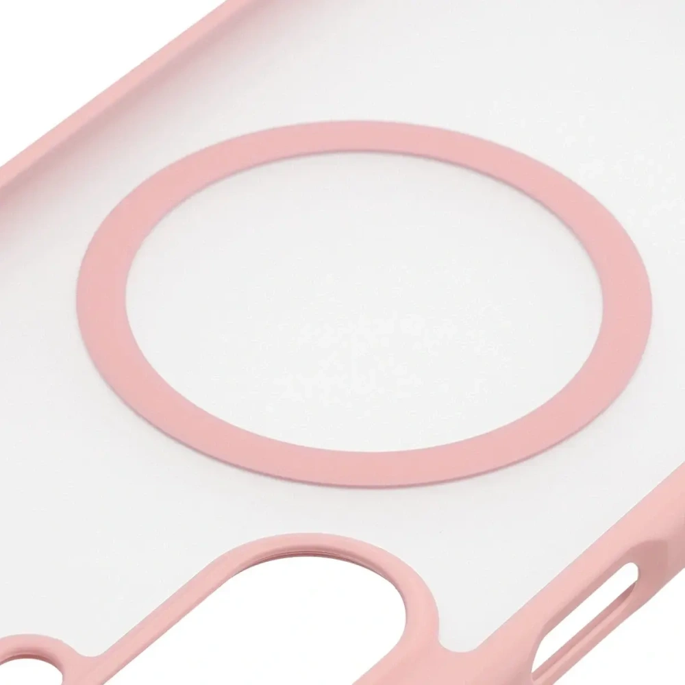 Etui z pierścieniem magnetycznym Bizon Case MatteO do Samsung Galaxy A17 5G przydymione-jasnoróżowe