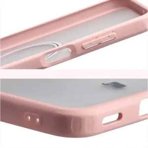 Etui z pierścieniem magnetycznym Bizon Case MatteO do Samsung Galaxy A17 5G przydymione-jasnoróżowe